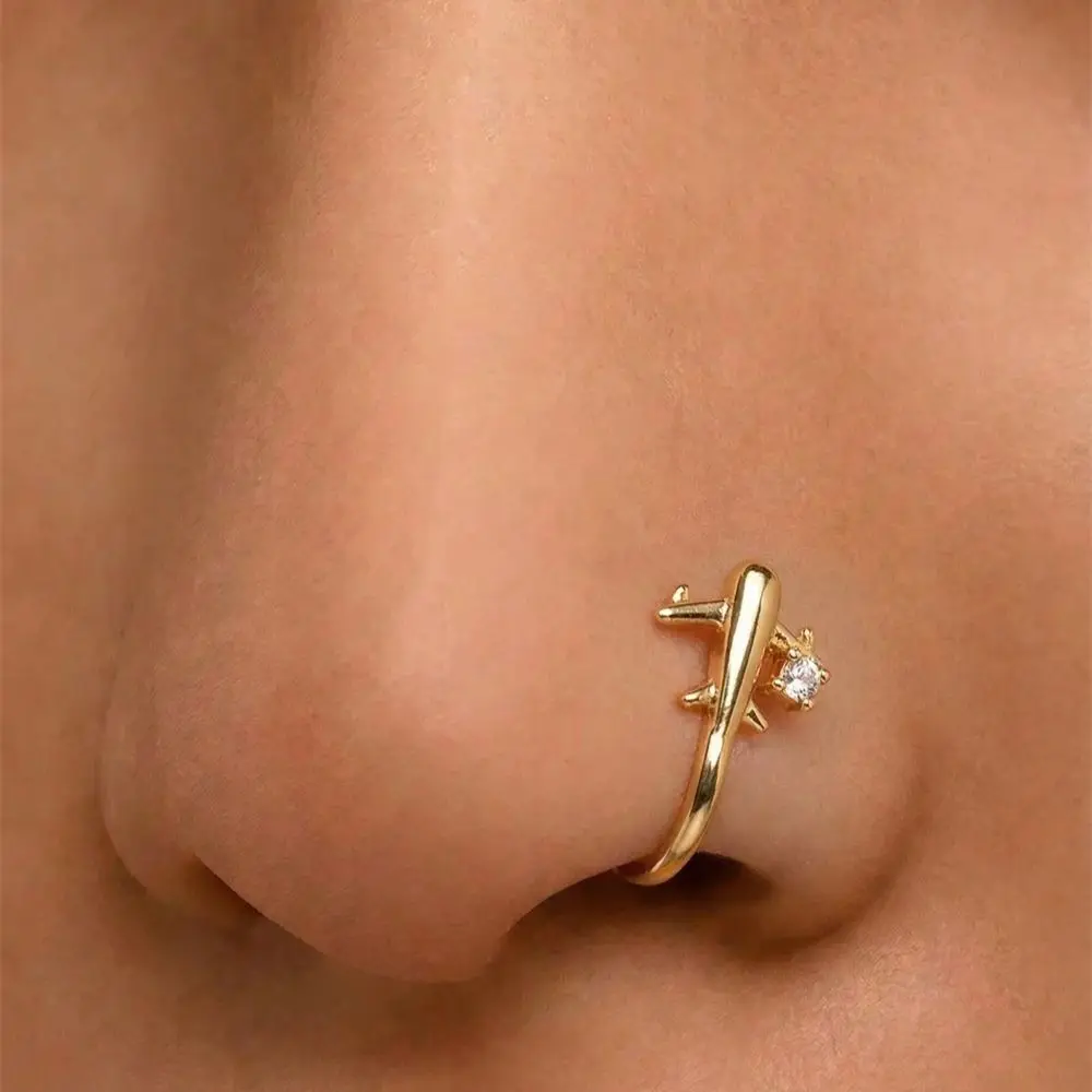 Women'S Accessories Jewelry Sale - Clip Nasal con Diseño de Avión,
