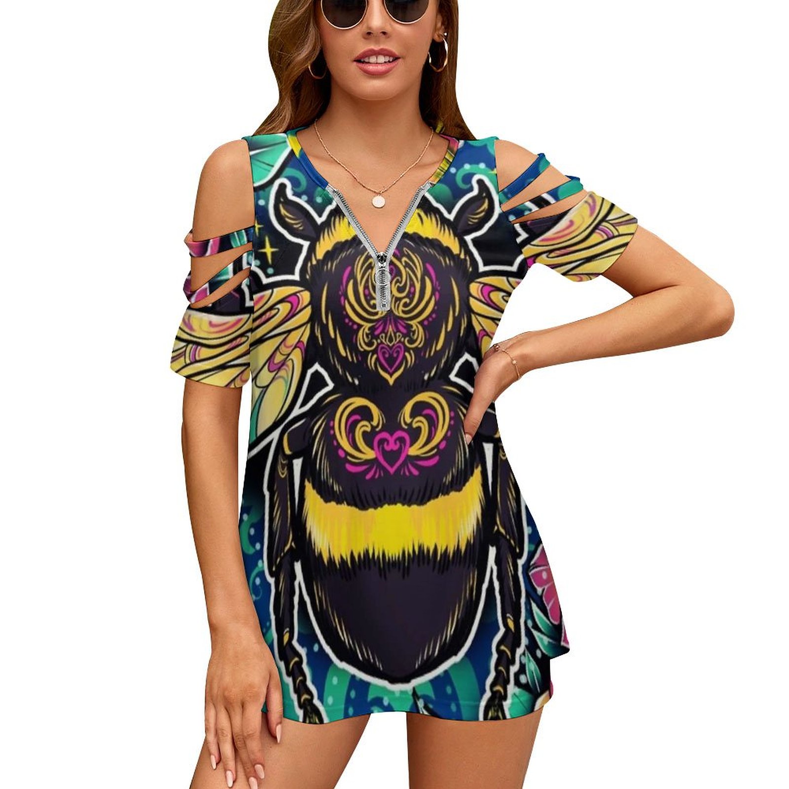 Women Accessories Vector - Nueva moda, Top con cremallera y