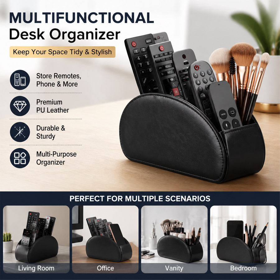 Women Accessories Organizer - Organizador de Escritorio de Cuero PU