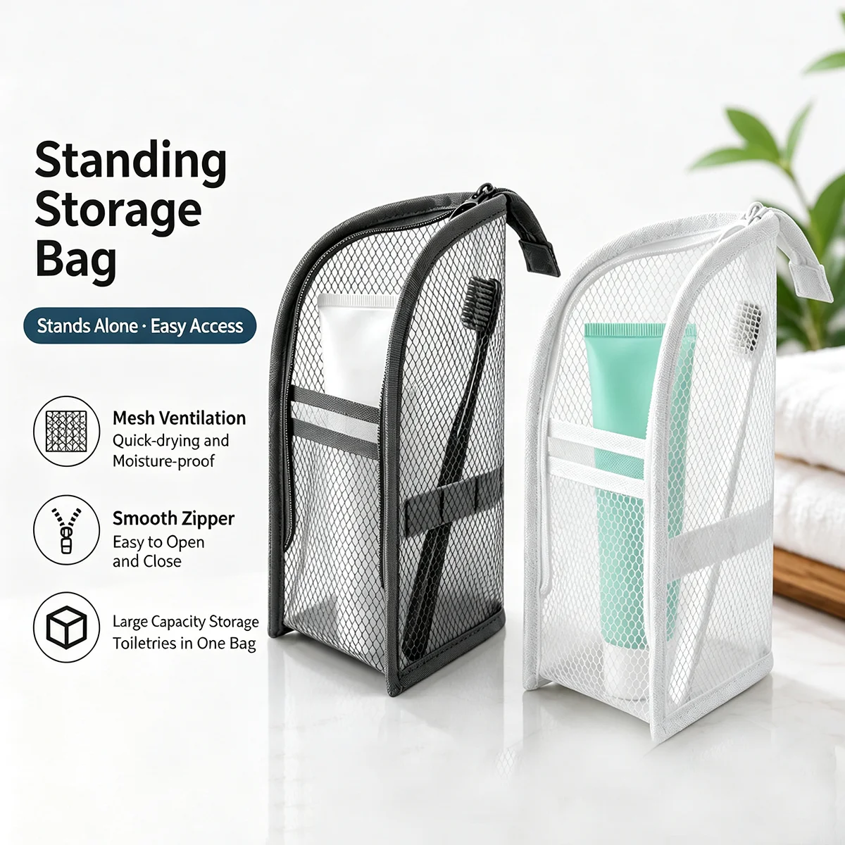 Bolsa de Aseo de Malla Vertica - Women Accessories Organizer reseña y precio