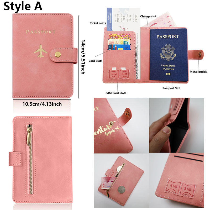 Funda de cuero para pasaporte, - Women'S Essential Accessories reseña y precio
