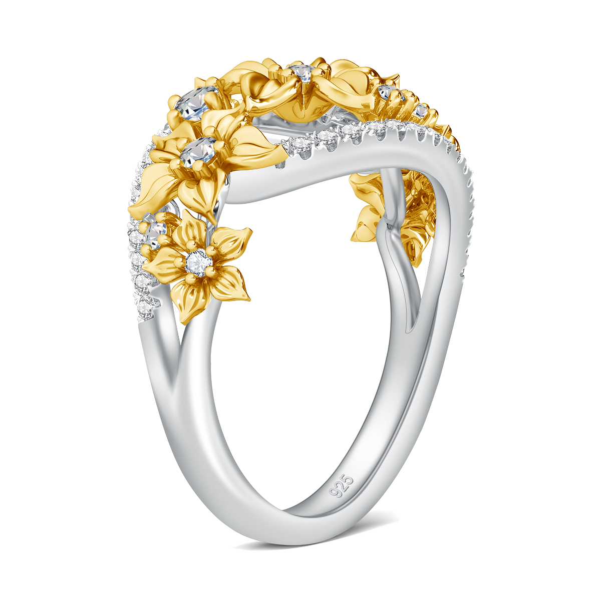 Anillo de moissanita con flor  - Women'S Accessories Jewelry Sale reseña y precio